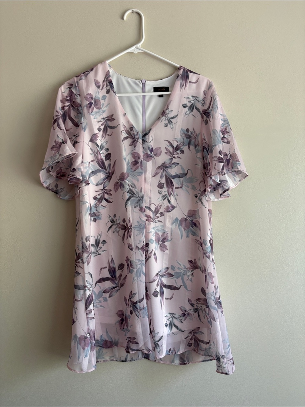 Floral V-Neck Lilac Shift Dress